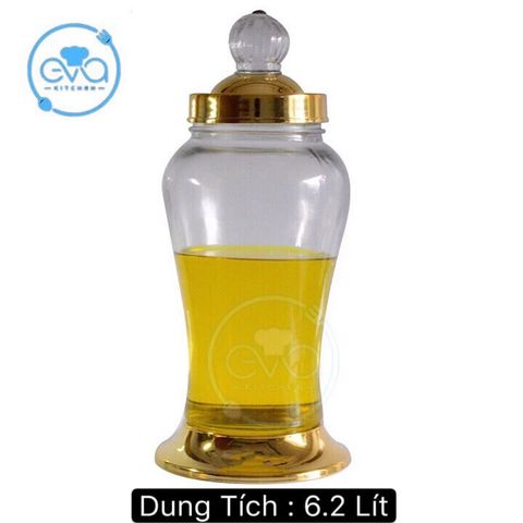  Bình Ngâm Thủy Tinh 6.2 Lít Dáng Củ Sâm HS6L2 