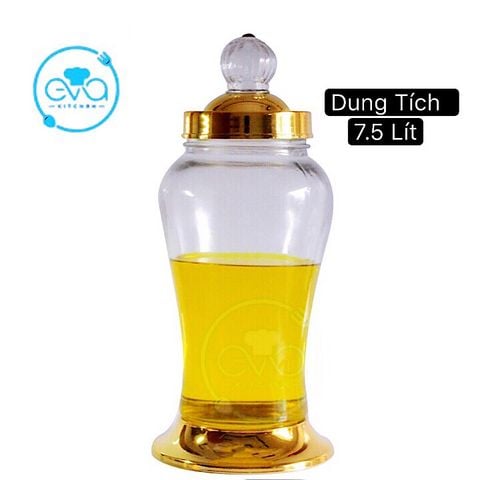  Bình Ngâm Thủy Tinh 7.5 Lít  Dáng Củ Sâm HS7L5 