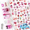 Decal Dán Móng Tay 3D Nail Sticker Love Colecction Hoạ Tiết Về Chủ Đề Tình Yêu F936 / F937 / F938