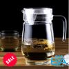 Bình Thuỷ Tinh Đựng Nước 1.6L Quai Cầm Miệng Rót Bầu EH1001 Glass Pitcher Tivoli Jar 1600 ML