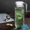 Bình Thuỷ Tinh Đựng Nước 1.1L Quai Cầm Miệng Rót Lục Giác EH1003 Glass Pitcher Hexagon Jar 1100 ML