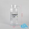Bình Thuỷ Tinh Đựng Nước 1.1L Quai Cầm Miệng Rót Lục Giác EH1003 Glass Pitcher Hexagon Jar 1100 ML