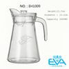 Bình Thuỷ Tinh Đựng Nước 1.6L Miệng Rót Dáng Eo Thẳng Quai Cầm EH1009 Glass Pitcher Modern Pot 1600 ML