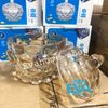 Thố Mứt Thuỷ Tinh Pha Lê Ánh Vàng Hoa Văn Pindoro Nổi Lớn Crystal Glass Sugar Bowl TG5110 Cao Cấp Sang Trọng