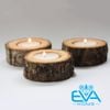 Bộ 10 Chân Nến Gỗ Trang Trí Bàn Ăn Phong Cách Mộc Mạc 3cm  / Set Of 10 Rustic Candle Holders Table Decor Wood H3C