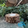 Bộ 10 Chân Nến Gỗ Trang Trí Bàn Ăn Phong Cách Mộc Mạc 3cm  / Set Of 10 Rustic Candle Holders Table Decor Wood H3C