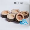 Bộ 10 Chân Nến Gỗ Trang Trí Bàn Ăn Phong Cách Mộc Mạc 3cm  / Set Of 10 Rustic Candle Holders Table Decor Wood H3C