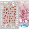 Miếng Dán Móng Tay 3D Nail Sticker Chủ Đề Trái Cây Fruit Colecction Hoạ Tiết Dâu Tây Và Đào Hồng Cute CS146 / CS148