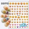 Miếng Dán Móng Tay 3D Chống Nước Chủ Đề Biểu Tượng Icon Colecction Hoạ Tiết Mặt Cười Smile Face DD554 / DD019