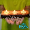 Đế Đựng Nến Gỗ Tealight 3 Nến Trang Trí Decor Tripple Tea Light Holder Handmade Wooden Candles