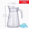 Bình Đựng Nước Thuỷ Tinh 1.3L Miệng Rót Dáng Eo In Hoạ Tiết Có Quai Cầm EH1002-1E Floral Pattern Glass Jug 1300ML