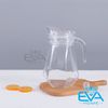Bình Thuỷ Tinh Đựng Nước 1.3L Quai Cầm Miệng Rót Đáy Cạnh Kim Cương EH1028 Glass Pitcher Diamond Shape Striped Jar 1300 ML