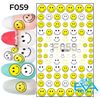 Miếng Dán Móng Tay 3D Chống Nước Chủ Đề Biểu Tượng Icon Colecction Hoạ Tiết Mặt Cười Smile Face DD554 / DD019