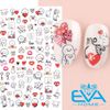 Miếng Dán Móng Tay 3D Nail Sticker Hoạt Hình Icon Bigli Migli love F106