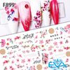 Miếng Dán Móng Tay 3D Nail Sticker Tráng Trí Hoạ Tiết Bông Hoa Đào Phong Cách Trung Hoa F898 / F899 / F900