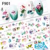 Miếng Dán Móng Tay 3D Nail Sticker Tráng Trí Hoạ Tiết Bông Hoa Đào Phong Cách Trung Hoa F898 / F899 / F900