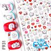 Miếng Dán Móng Tay 3D Nail Sticker Hoạt Hình Icon Bigli Migli love F106