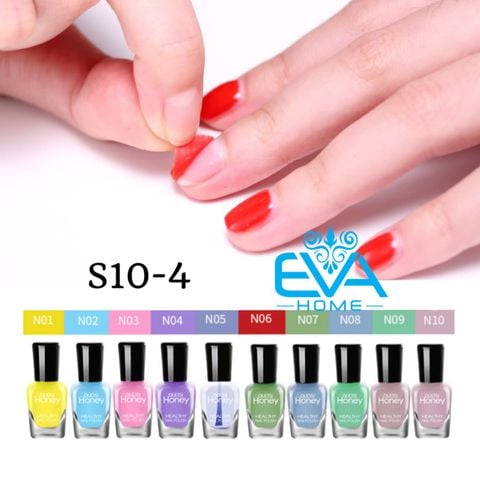  Set 10 Chai Sơn Móng Tay Dạng Lột Oulisi Honey S10-4 / Hộp 10 Màu Sơn Dạng Gel Lột Mini 5ml S10-4 Oulisi 