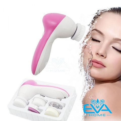  Máy Massage Rửa Mặt Massage 5 Trong 1 Tặng Kèm Pin 