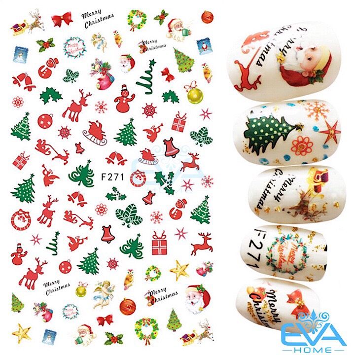 Làm mới bộ sưu tập nail art của bạn với 3D nail sticker giáng sinh. Chúng làm nổi bật sự phong phú, tinh tế và bắt mắt của bộ nail art của bạn. Không chỉ dành cho giáng sinh, chúng còn hợp với các dịp lễ khác như Tết Nguyên Đán, Martch Women\'s Day, hay Halloween.