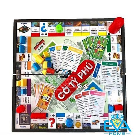  Bộ Đồ Chơi Bàn Cờ Tỷ Phú Nhựa Gấp SaTo Board Games Kèm Sách Hướng Dẫn 