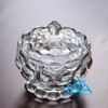 Thố Mứt Thuỷ Tinh Pha Lê Trắng Hoa Văn Pindoro Nổi Lớn Crystal Glass Sugar Bowl TG5110 Cao Cấp Sang Trọng