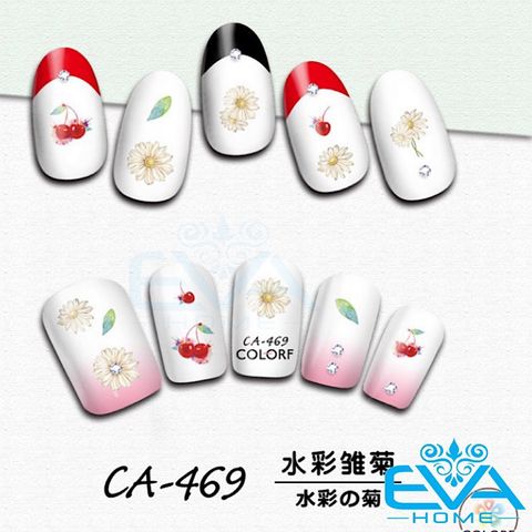 Miếng Dán Móng Tay 3D Nail Sticker Tráng Trí Hoạ Tiết Bông Hoa CA469 