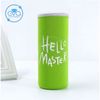 Bình Nước Thủy Tinh In Chữ  Hello Master 480ML có dây xách Kèm Võ Bọc Vải Neoprene