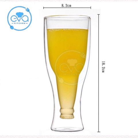  Ly Thuỷ Tinh Hai Lớp Chịu Nhiệt Upside Down Beer Glass Độc Lạ 350 ML 