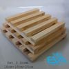 Set 3 Miếng Lót Nồi Gỗ Vuông 16-18-20cm Cách Nhiệt Bàn Ăn / Set Of 3 Pieces Square Wooden Trivet