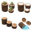 Set 5 Khúc Gỗ Đựng Nến Tealight Holder Tree Bark Candle Độc Đáo Trang Trí Bàn Tiệc / Sinh Nhật / Giáng Sinh