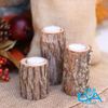 Set 5 Khúc Gỗ Đựng Nến Tealight Holder Tree Bark Candle Độc Đáo Trang Trí Bàn Tiệc / Sinh Nhật / Giáng Sinh