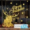 Decal Dán Tường Dán Kính Quả Cầu Treo Noel Nhũ Vàng Trang Trí Giáng Sinh Không Bị Hư Tường XL6618 / Noel