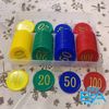 Bộ Đồ Chơi 80 Đồng Xu Nhựa Chip Poker Số Nhũ Vàng Nhiều Màu Cao Cấp SP351