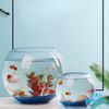 Chậu Thuỷ Tinh Dùng Làm Hồ Cá Bể Cá Để Bàn Dáng Tròn Bầu T07  Round Glass Aquarium Size 10 x 8 Cm