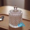 Thố Mứt Thuỷ Tinh Pha Lê Kim Cương Lớn Delisoga  Large Crystal Diamond Jar TG1030-5 Cao Cấp Sang Trọng