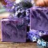 Xà Phòng Saboo Hoa Oải Hương -  Lavender Soap Handmade Thailand ( Tặng 1 túi lưới tạo bọt xà phòng)