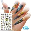 Nail Sticker Dán Móng Tay 3D Dạng Decal Trang Trí Lễ Hội Ma Quỷ Halloween Hình Đầu Lâu XF3116