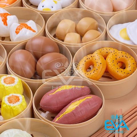  Bộ Đồ Chơi Nấu Ăn Dimsum 84 Chi Tiết Tặng Kèm Bộ Tạp Dề Và 2 Ống Tay Cho Bé Dễ Thương 