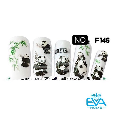  Decal Dán Móng Tay 3D Nail Sticker Hoạ Tiết Gấu Trúc Panda F146 