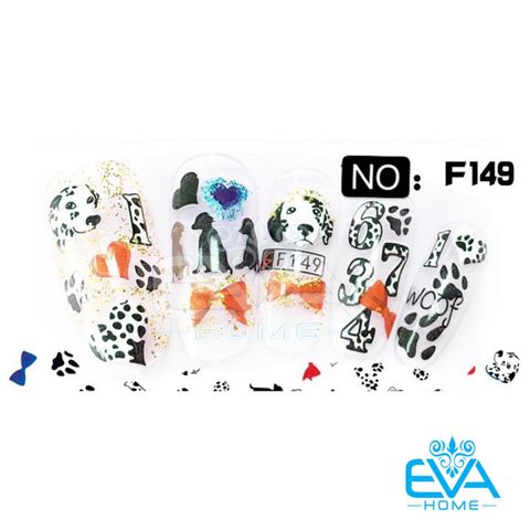  Decal Dán Móng Tay 3D Nail Sticker Hoạ Tiết Hoạt Hình Chó Đốm Dalmatian F149 