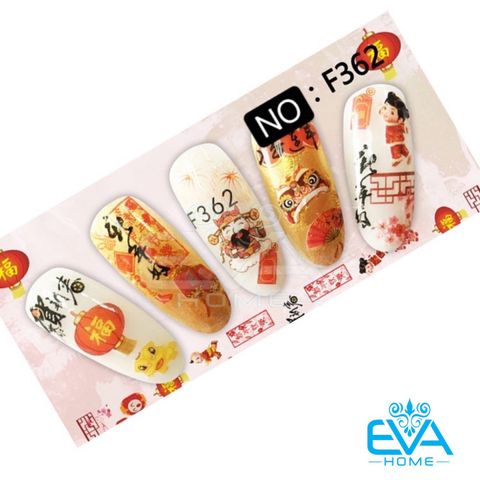  Decal Dán Móng Tay 3D Nail Sticker Tráng Trí Móng Hoạ Tiết Tết Đón Xuân F362 