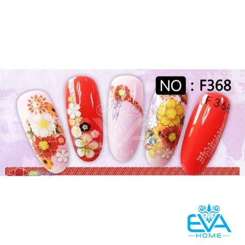  Decal Dán Móng Tay 3D Nail Sticker Tráng Trí Móng Hoạ Tiết Bông Hoa Xuân Đón Tết F368 