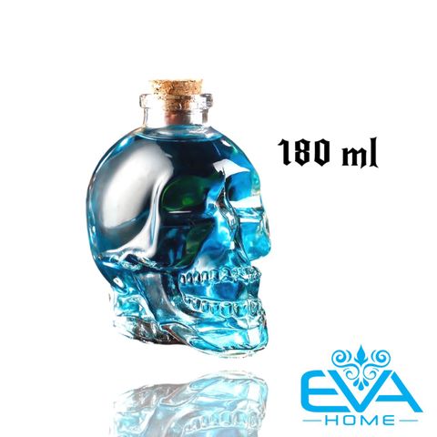  Bình Rót Thuỷ Tinh Đầu Lâu Nút Bần Glass Skull Decanter 180 ml SP1298 