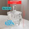 Set 4 Thố Mứt Tết Thuỷ Tinh / Thố Mứt Pha Lê Kim Cương Mini  /Thố Bi Crystal Diamond Jar Mini TG1030-2.5