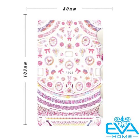  Miếng Dán Móng Tay 3D Nail Sticker Hoa flower Collection Hoạ Tiết Hoa Ren Lace Nghệ Thuật F392 / F393 