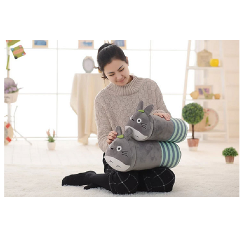  GỐI KÈM MỀN TOTORO DẠNG DÀI ÔM NGỦ 45 CM 