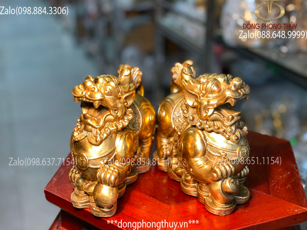 Tỳ hưu phong thủy bằng đồng như ý 14,5cm