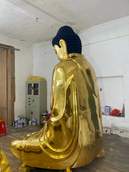 Tượng phật A Di Đà 2m8 ngồi toạ đài sen