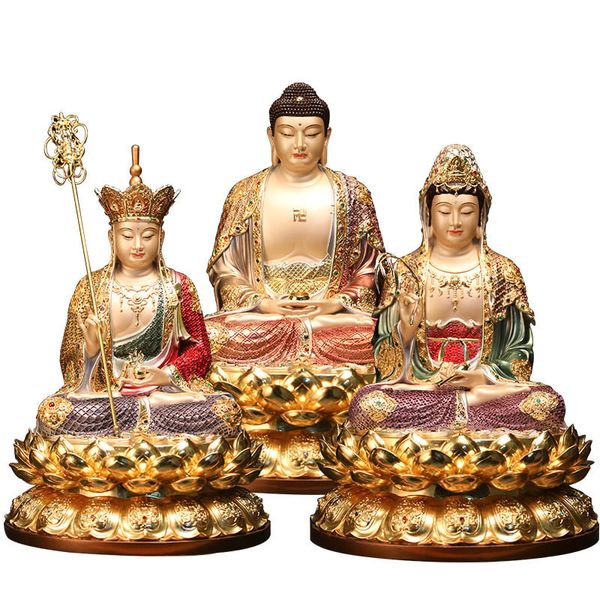 Tượng tây Phương Tam Thánh  Cao 40 ngang 30 sâu 28 nặng 11.8 kg 1 bức